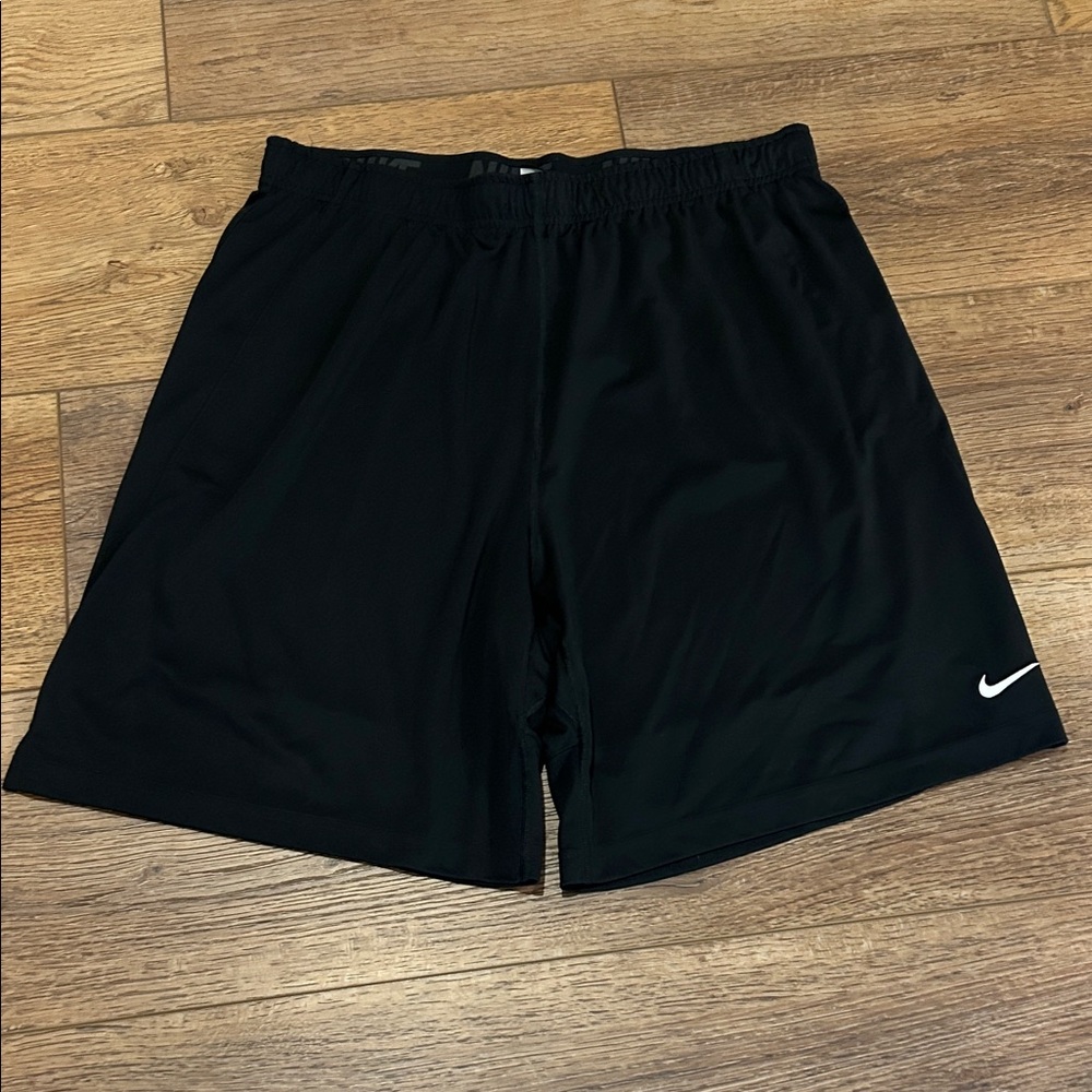Nike‎ Dri Fit Men's Black Athletic Sports Shorts Elastic Waistband Size XXL